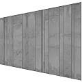 Modern Gray Concrete Background Wall Design With Vertical Striped Panels And Textured Surface 3d model
