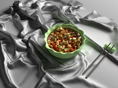 Modern Mapo Tofu 3d model Modern Mapo Tofu 3d model