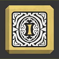 Ornate Golden Cube Featuring Intricate Silver Patterns And Letters I X