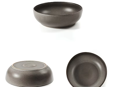 Modern Ceramic Dinnerware Set With Bowl Plate And Covered Container 3d model