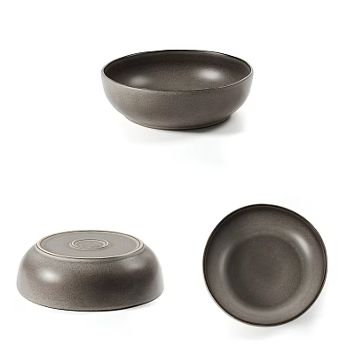 Modern Ceramic Dinnerware Set With Bowl Plate And Covered Container 3d model