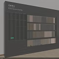 Modern Color Plate Display Cabinet With Organized Color Samples And Storage Drawers