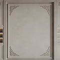 Decorative Plaster Moldings On Interior Wall With Intricate Corner Patterns And Side Shelves 3d model