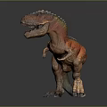 Colorful Dinosaur Model Featuring Realistic T Rex Figure In Standing Posture With Vibrant Skin Texture