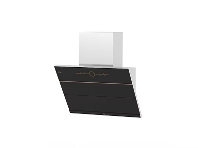 Modern Kitchen Range Hood With Black White Design And Sleek Control Panel 3d model