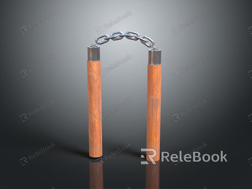 Nunchaku Nunchaku Weapon Cold Weapon Ancient Weapon Weapon War Weapon Military Articles model