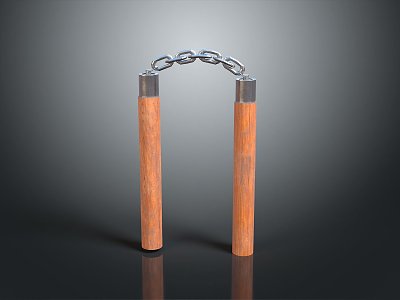 Nunchaku Weapon Cold Weapon Ancient Weapon War Weapon Military Articles 3d model