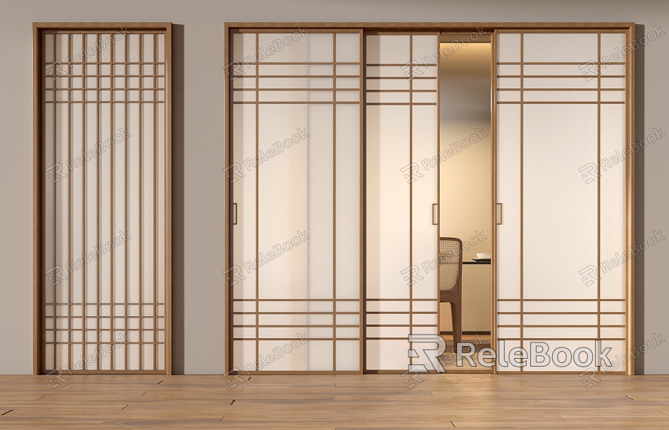 Japanese-style sliding door model