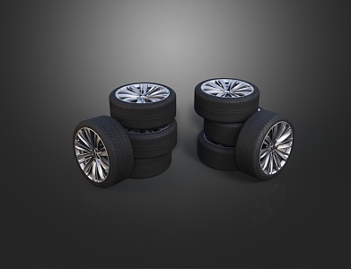 Modern Tire Fabric Double Bed 3d model