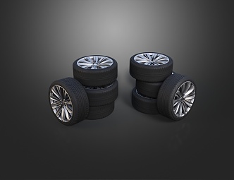 Modern Tire Fabric Double Bed 3d model