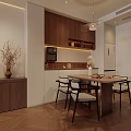 Contemporary Living Dining Room With Large TV Fireplace And Comfortable Sofa Set