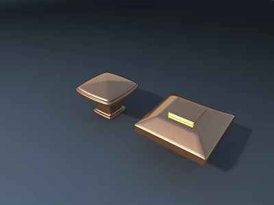 Elegant Modern Ceiling Light With Square Shape And Golden Finish Design 3d model
