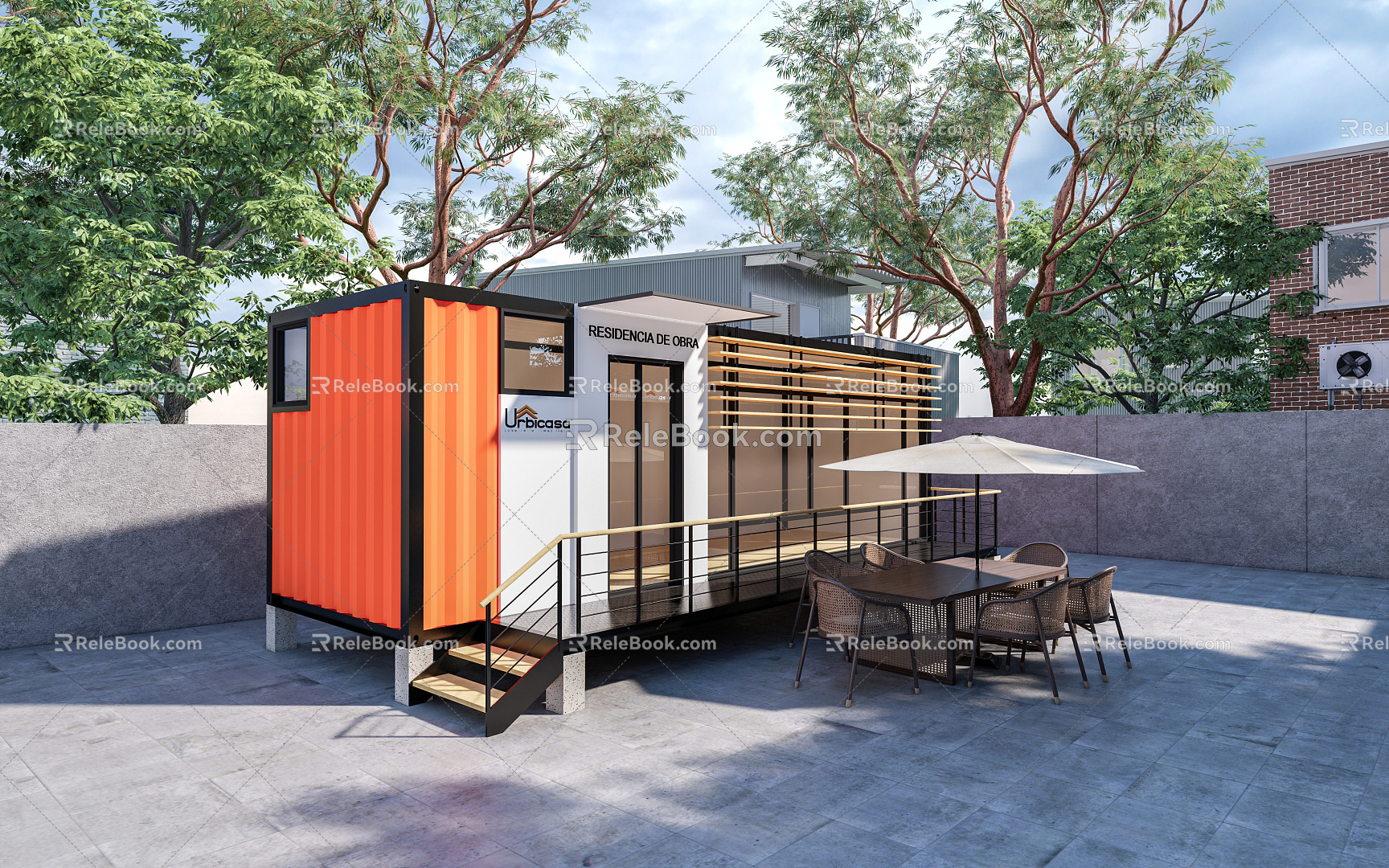 Modern Container Store Container Cafe Cultural and Creative Container Public Building Small Building Post Building 3d model