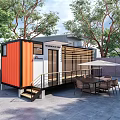 Modern Container Store Container Cafe Cultural and Creative Container Public Building Small Building Post Building 3d model
