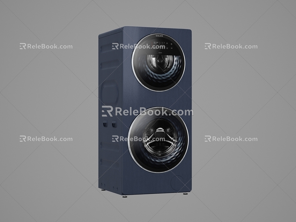 Double-layer drum washing machine 3d model