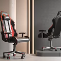 Stylish Black Red Gaming Chairs With Ergonomic High Back And Swivel Base Design
