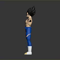 Vegeta Muscular Figure With Black Spiky Hair And Blue Shorts Arms Outstretched
