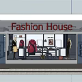 Fashion House Clothing Store Window Display With Mannequins And Trendy Outfits