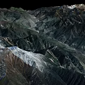 Breathtaking Garden Landscape With Snow Capped Mountains Valleys And River