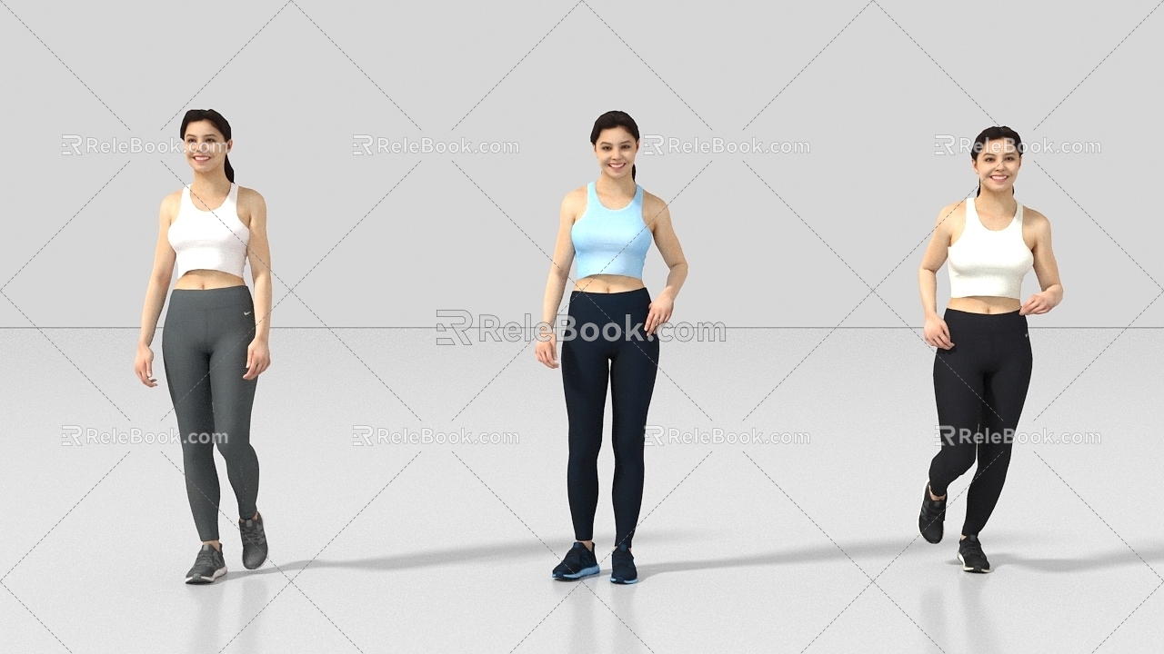 Sports People Running People Exercise Fitness Long-distance Running Running 3d model