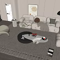 Modern Sofa Coffee Table Combination Sofa Coffee Table 3d model