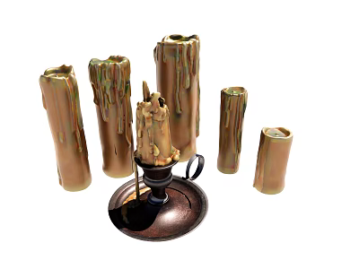 Modern candles 3d model