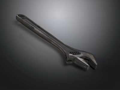 Adjustable Metal Wrench Tool For Mechanical Repairs And Maintenance Work 3d model