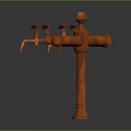 Copper Colored Commercial Kitchen Equipment With Multiple Faucets Stand Structure And Metal Construction