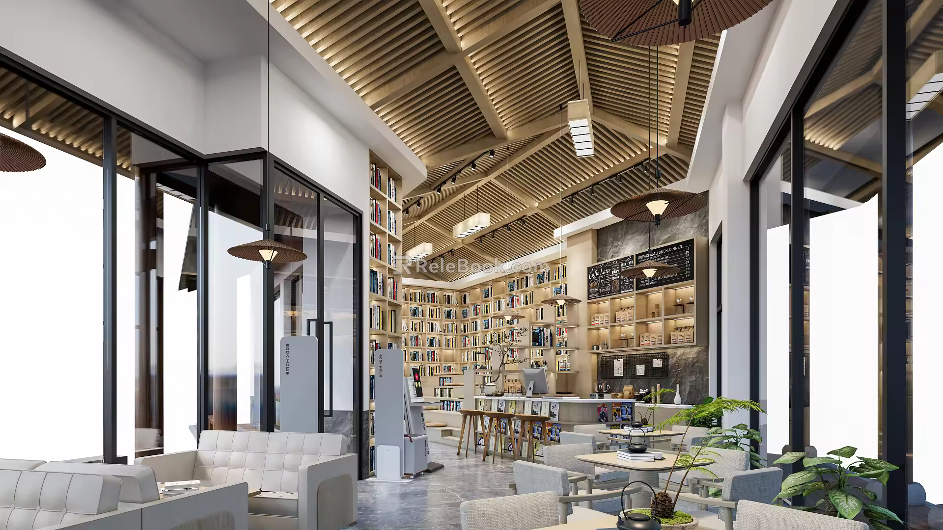 Modern Bookstore 3d model