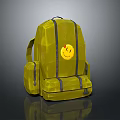 Yellow Backpack with Smiley Face Design for Daily Use and Everyday Activities