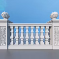 Elegant White Classical Balustrade With Intricate Carvings And Decorative Finial Posts
