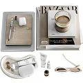 Minimalist Desktop Decorative Ornament Set With Notebook Pen Earphone Case Books Coffee Cup And Sunglasses