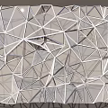 Modern Geometric Background Wall With Intricate Triangular Patterns And Linear Structure