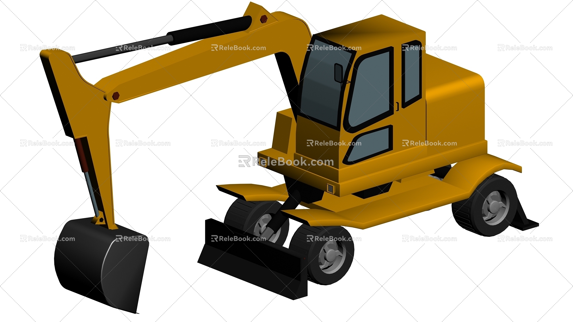 Lightweight excavator 3d model