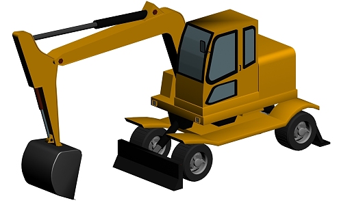 Lightweight excavator 3d model