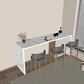 Modern Bar Chair Combination Bar Chair Combination Island Bar Stool Combination 3d model