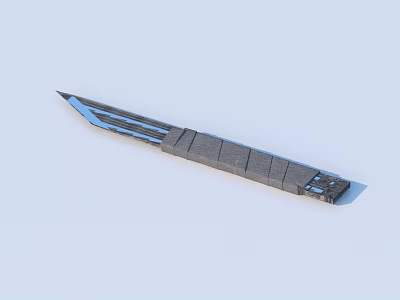Modern Household Kitchen Knife With Stainless Steel Blade And Ergonomic Handle 3d model