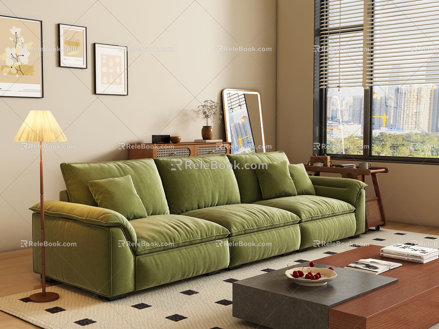 Middle Style Sofa 3d model