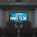 Modern AV Room Simple Light Luxury Home Theater Private Theater 3d model