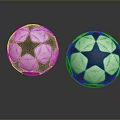 Two Classic Black And White Soccer Balls With Reflective Surfaces For Daily Sports Use
