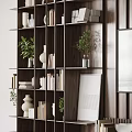 Modern TV Wall Design With Wooden Vertical Panels Open Bookshelf Books Decorative Items And Plants