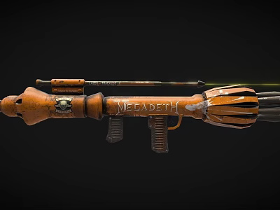 Orange MEGADETH Weapon Gun With Unique Detailed Design And Stylish Appearance 3d model Orange MEGADETH Weapon Gun With Unique Detailed Design And Stylish Appearance 3d model