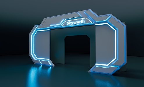 Modern Gate Technology Arch 3d model