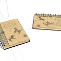 Spiral Bound Notebooks With Hand Drawn Illustrations And Cream Colored Pages