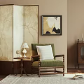 Retro Lazy Sofa Antique Lazy Sofa Single Chair French Retro Lazy Sofa 3d model