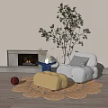 Modern Lazy Sofa 3d model