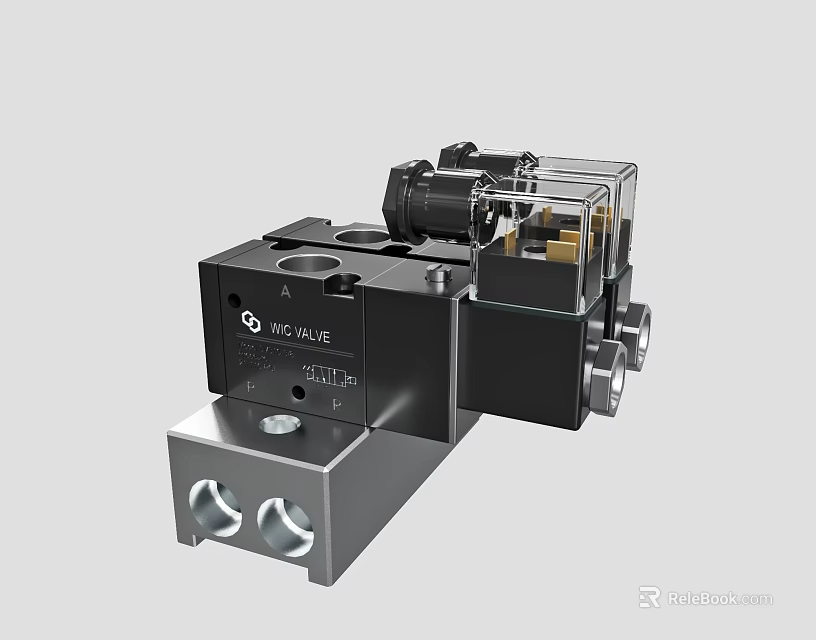 Industrial Solenoid Valve with Precision Control for Pneumatic Automation Systems 3d model 