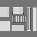 Modern White Radiators Showcasing Various Designs For Home Use On Gray Background 3d model