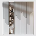 Sleek Modern Wardrobe Design With Shelves And Decorative Bunny Figurines