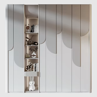 Children's Wardrobe Children's Bookcase 3d model